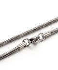 304 Stainless Steel Snake Chain Necklaces, 2.4mm wide, "(50cm) long 304 Stainless Steel Snake Chain Necklaces, Stainless Steel Color Size: about 2.4mm wide, 19.7"(50cm) long