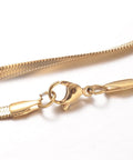 GOLDEN (SN7965G) 304 Stainless Steel Snake Chain Necklaces, 45cm 304 Stainless Steel Snake Chain Necklaces, 45cm