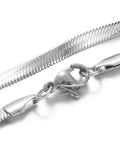 STEEL COLOR (SN7965P) 304 Stainless Steel Snake Chain Necklaces, 45cm 304 Stainless Steel Snake Chain Necklaces, 45cm