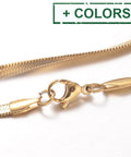 304 Stainless Steel Snake Chain Necklaces, 45cm 304 Stainless Steel Snake Chain Necklaces, 45cm