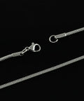 304 Stainless Steel Snake Chain Necklaces, (49.8cm) long 304 Stainless Steel Snake Chain Necklaces, with Lobster Clasps, Stainless Steel Color Size: about 19.6"(49.8cm) long, 1mm thick.