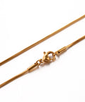 304 Stainless Steel Snake Chain Necklaces, Golden, 45cm 304 Stainless Steel Snake Chain Necklaces, Golden Size: about 1mm wide, 17.7"(45cm) long.