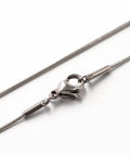 304 Stainless Steel Snake Chain Necklaces, Stainless Steel, 45cm 304 Stainless Steel Snake Chain Necklaces, Stainless Steel Color Size: about 0.8mm wide, 17.7"(45cm) long