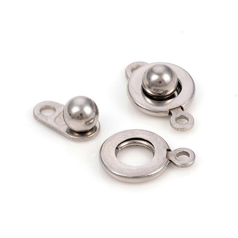 STAINLESS STEEL (SC8036-P) 304 Stainless Steel Snap Clasps, Golden 9x15.5mm (2 SETS) 304 Stainless Steel Snap Clasps, Golden 9x15.5mm (2 SETS)