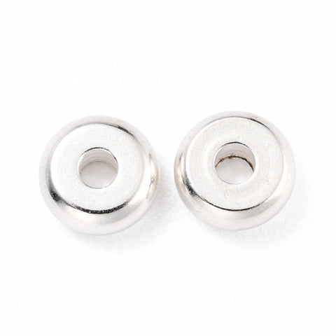 304 Stainless Steel Spacer Beads, Flat Round, Silver 4mm (10 PCS) 304 Stainless Steel Spacer Beads, Flat Round, Silver 4mm (10 PCS)
