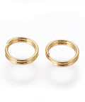 304 Stainless Steel Split Rings, Golden  5mm 304 Stainless Steel Split Rings, Golden  5mm