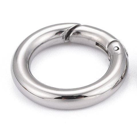 304 Stainless Steel Spring Gate Rings, 20mm 304 Stainless Steel Spring Gate Rings, 20mm