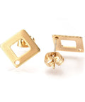 304 Stainless Steel Stud Earring Findings, 2 Pairs 304 Stainless Steel Stud Earring Findings, 2 Pairs
