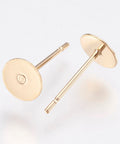 304 Stainless Steel Stud Earring Findings, Golden 12mm 304 Stainless Steel Stud Earring Findings, Golden Size: about 12mm long, 6mm in diameter, pin: 0.8mm