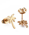 304 Stainless Steel Stud Earrings, Coconut Tree, Golden (2 PAIRS) 304 Stainless Steel Stud Earrings, Coconut Tree, Golden (2 PAIRS)