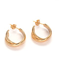 GOLD (SE7329-03G) 304 Stainless Steel Stud Hypoallergenic Earrings, 19x26mm 304 Stainless Steel Stud Hypoallergenic Earrings, 19x26mm
