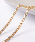 304 Stainless Steel Venetian Chains, Box Chains, Rectangle, Golden 304 Stainless Steel Venetian Chains, Box Chains, Rectangle, Golden