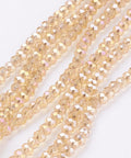 Electroplate Glass Beads Strands, AB Color Plated, Faceted Rondelle, 4mm Electroplate Glass Beads Strands, AB Color Plated, Faceted Rondelle, Peru  Size: about 3.5~4mm in diameter, 2.5~3mm thick, hole: 0.5mm; about 150pcs/strand, 15.5".