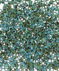 10/50g Miyuki Delica 10/0 Opaque Turquoise Blue Picasso DBM2264 Bulk Miyuki Delica 10/0 Opaque turquoise blue picasso DBM2264