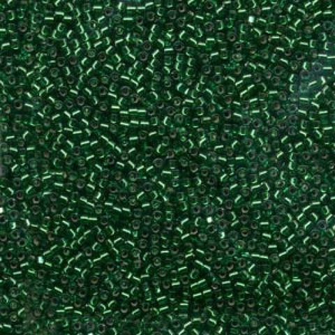 50g Miyuki Delica 11/0 Lined Emerald Dyed  (DB0605-50G) 50g Miyuki Delica 11/0 Lined Emerald Dyed  (DB0605-50G)