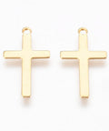 50pcs, 304 Stainless Steel Pendant Cross, 23mm 50pcs, 304 Stainless Steel Pendant Cross, 23mm