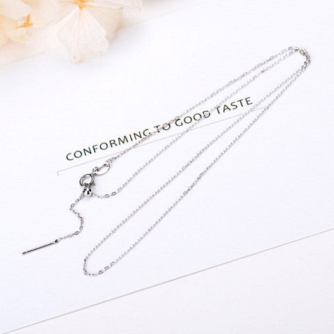 925 Sterling Silve Cable Chain Necklaces, Platinum 40cm 925 Sterling Silve Cable Chain Necklaces, Platinum 40cm