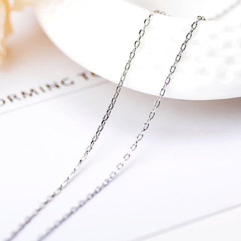 925 Sterling Silve Cable Chain Necklaces, Platinum 40cm 925 Sterling Silve Cable Chain Necklaces, Platinum 40cm