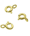 3 Micron Gold Plated 925 Sterling Silver 5mm Spring Ring Clasps Sterling silver 5mm spring ring clasps, nickel free, anti-tarnish protection