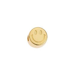 24KT. GOLD PLATED 9mm Bead Happy Face Φ3mm 9mm Bead Happy Face Φ3mm