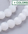 BeadsBalzar Beads & Crafts (BE7620-X) Glass Beads Strands, Faceted, Round, 4mm (1 STR)