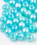 ABS Acrylic Beads, Imitation Pearl, Cyan, 4mm ABS Acrylic Beads, Imitation Pearl, Cyan, 4mm