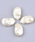 ABS Plastic Imitation Pearl Beads, Nuggets, Creamy White Size: about 27mm long, 16mm wide,(6 PCS) ABS Plastic Imitation Pearl Beads, Nuggets, Creamy White Size: about 27mm long, 16mm wide,(6 PCS)