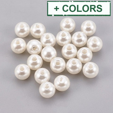 ABS Plastic Imitation Pearl Beads, Round, 4mm ABS Plastic Imitation Pearl Beads, Round, Size: about 4mm in diameter, hole: 1.6mm