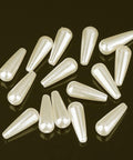 ABS Plastic Imitation Pearl, Drop, Beige Size: about 7mm wide, 18mm long ABS Plastic Imitation Pearl, Drop, Beige Size: about 7mm wide, 18mm long