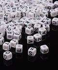 Acrylic Alphabet Letters, White Cube (LE4231-X) Alphabet letters