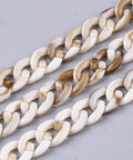 ANTIQUE WHITE Acrylic Handmade Curb Chains, 14x10mm Acrylic Handmade Curb Chains, 14x10mm