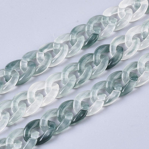 Acrylic Handmade Curb Chains, 14x10mm Acrylic Handmade Curb Chains, 14x10mm