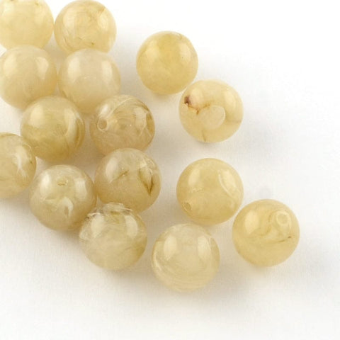 KHAKI Acrylic Imitation Gemstone, 10mm Acrylic Imitation Gemstone, 10mm