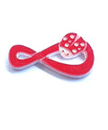 Acrylic Infinity with Ladybug, 25mm Acrylic Infinity with Ladybug, 25mm