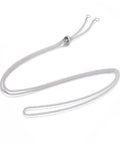 Adjustable 304 Stainless Steel Slider Necklace and Slider Stopper Beads (76cm) Adjustable 304 Stainless Steel Slider Necklace and Slider Stopper Beads (76cm)