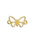 24kt Gold Plated / Wireframe Alloy Butterfly Motif, 17x9mm Alloy Butterfly Motif, 17x9mm