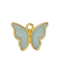 24KT. Gold Plated / Green Pearl Alloy Butterfly motif pendant 17x14mm (2 PCS) Alloy Butterfly motif pendant 17x14mm (2 PCS)