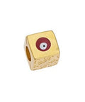 GD.PL./RED Alloy Cube Bead March / Μάρτης 10mm Alloy Cube Bead March / Μάρτης 10mm