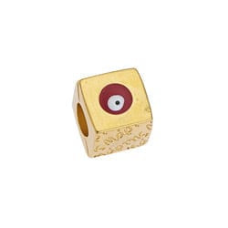 GD.PL./RED Alloy Cube Bead March / Μάρτης 10mm Alloy Cube Bead March / Μάρτης 10mm
