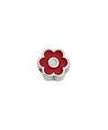 ANT.SILV/RED Alloy Daisy Bead 8x9mm Alloy Daisy Bead 8x9mm