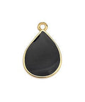 BLACK Alloy Drop Motif Pendant, 13x20mm Alloy Drop Motif Pendant, 13x20mm