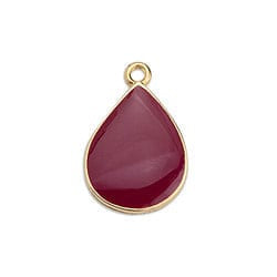 FUCHSIA Alloy Drop Motif Pendant, 13x20mm Alloy Drop Motif Pendant, 13x20mm