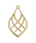 Alloy Drop Wireframe Pendant, 16x27mm Alloy Drop Wireframe Pendant, 16x27mm