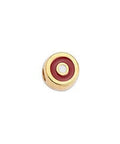 GOLD PLATED / RED Alloy Eye Bead, 8x9mm Alloy Eye Bead, 8x9mm