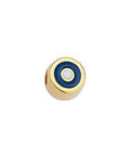 GOLD PLATED / BLUE Alloy Eye Bead, 8x9mm Alloy Eye Bead, 8x9mm