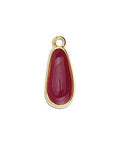 FUCHSIA / GOLD Alloy Flat Drop, 18mm Alloy Flat Drop, 18mm