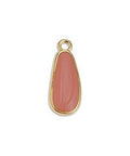 CORAL / GOLD Alloy Flat Drop, 18mm Alloy Flat Drop, 18mm