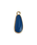 SKY BLUE / GOLD Alloy Flat Drop, 18mm Alloy Flat Drop, 18mm