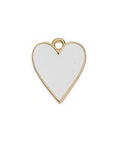 XXX GOLD / WHITE Alloy Floral Heart Pendant, 16x13mm Alloy Floral Heart Pendant, 16x13mm