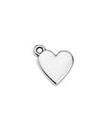 SILVER ANTIQUE Alloy Heart Charm, 9.3x9.8mm Alloy Heart Charm, 9.3x9.8mm